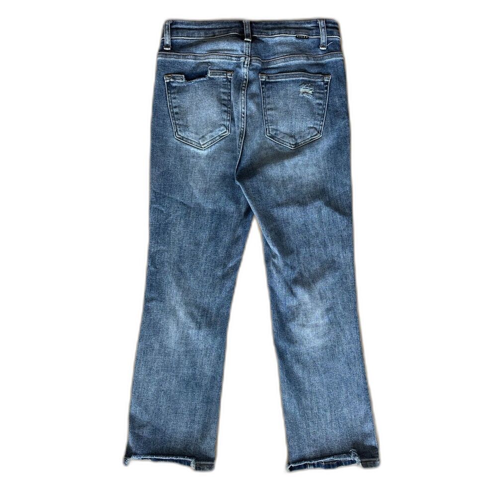 Risen Jeans Straight Leg Vintage Wash Denim RDP1268 Sz 3/26 Frayed Distressed - Picture 2 of 5
